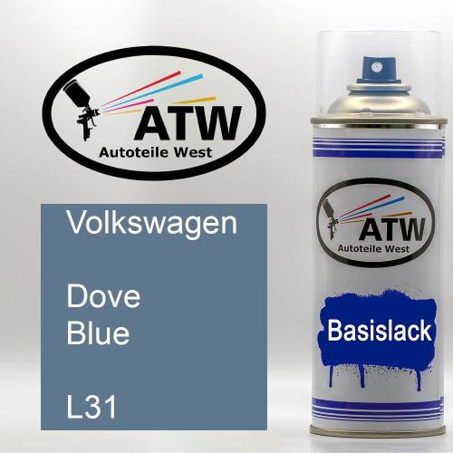 Volkswagen, Dove Blue, L31: 400ml Sprühdose, von ATW Autoteile West.